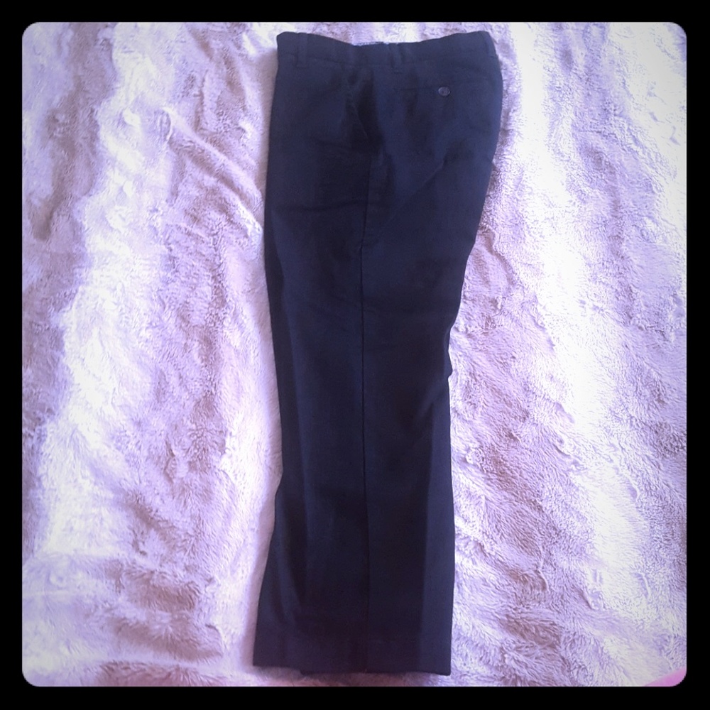 Black khakis chinos adjustable 10 husky boys